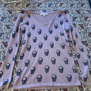 Philosophy Women’s Pink Skull Sweater Small